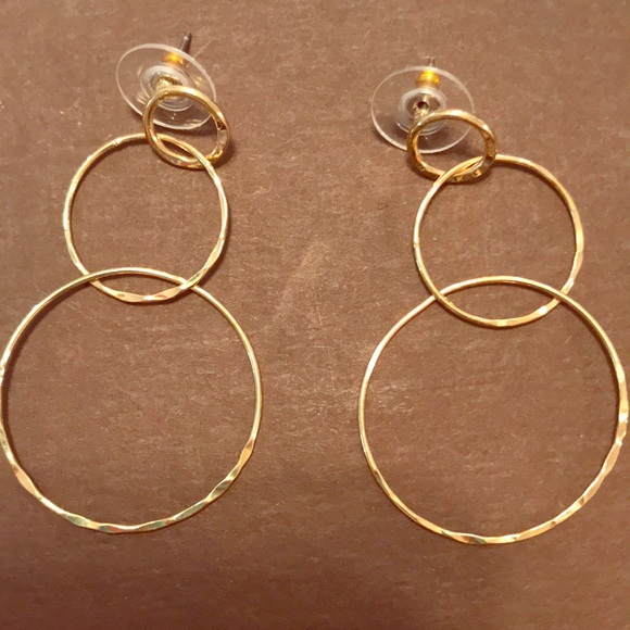 LOFT Jewelry - Loft gold 3 ring earrings